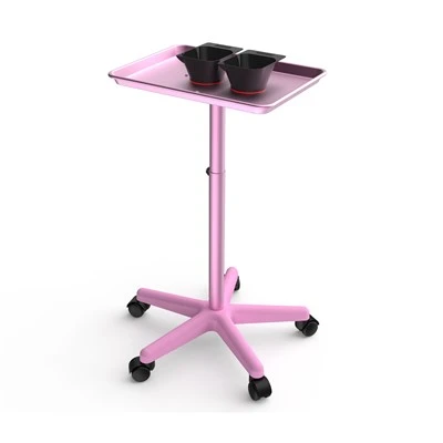 Plateau de service de salon en aluminium rose